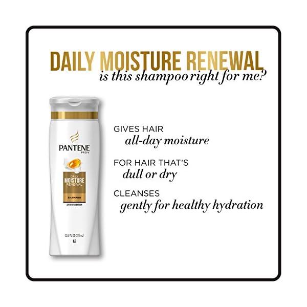 Pantene, Shampoo, Pro-V Daily Moisture Renewal for Dry Hair, 25.4 Fl Oz, Twin Pack