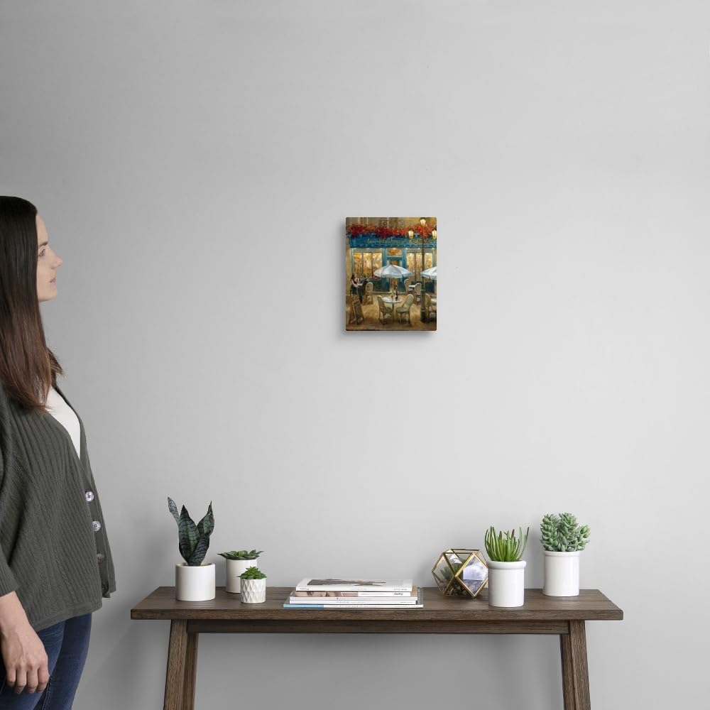 CANVAS ON DEMAND Paris Cafe I Canvas Wall Art Print by Danhui Nai, Contemporary, Figurative, Traditional, Home Decor, Figurative Artwork,11" x14in