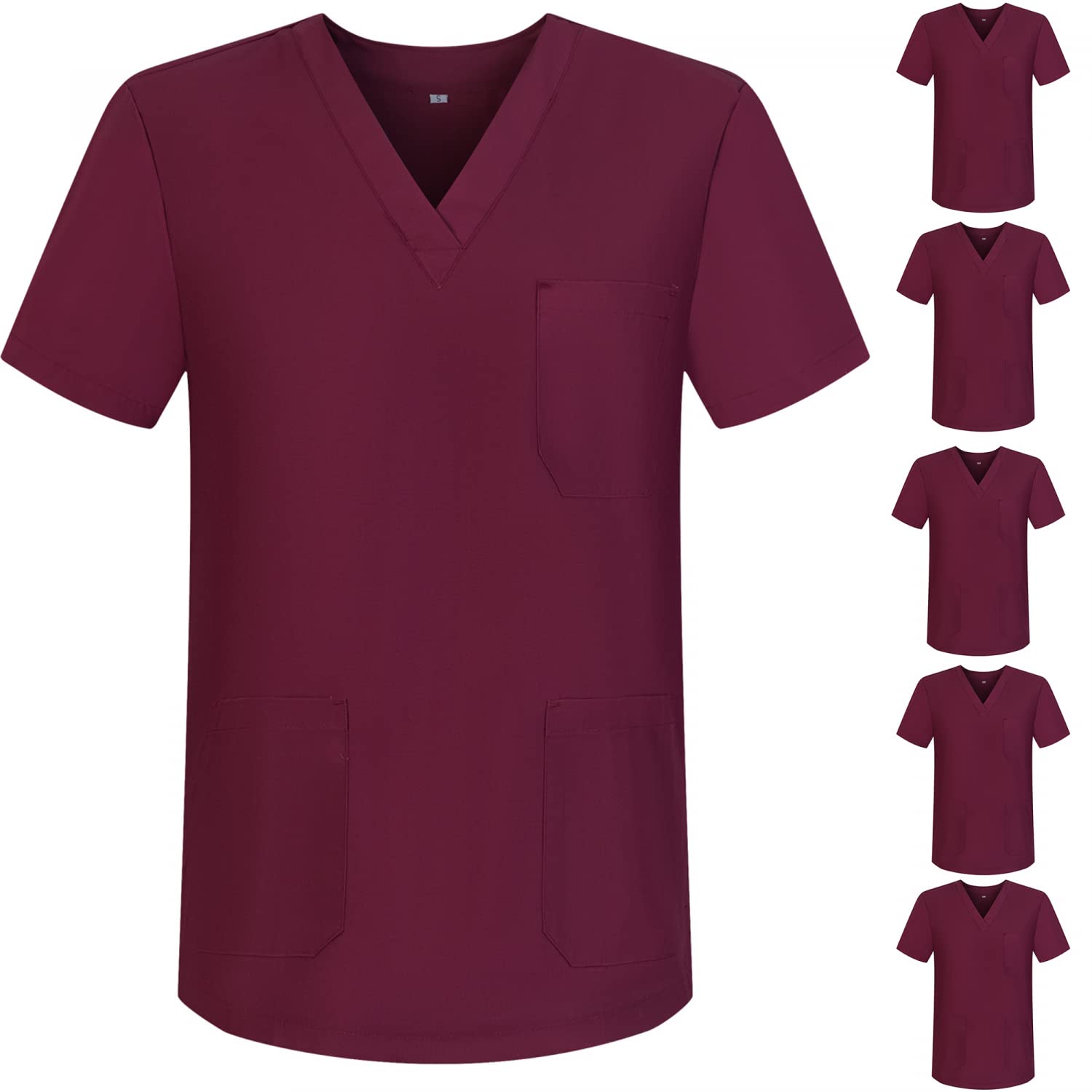 MISEMIYA - Pakiet 6 sztuk - Unisex medyczna medyczna pielęgniarka jednolite opieki zdrowotnej, Granat 68, L