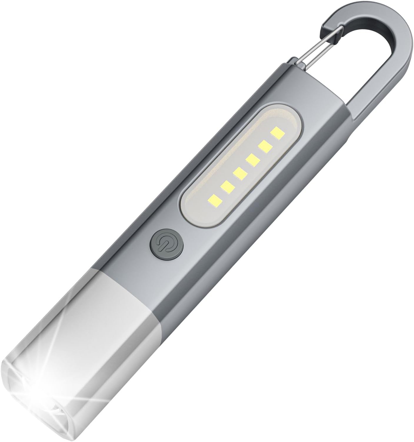Small Handheld Flashlights - Lightweight Flashlights with Hook for Traveling - Type-C Charging Outdoor LED Torch with 1200 MAh Battery for Night Walking Reading Camping