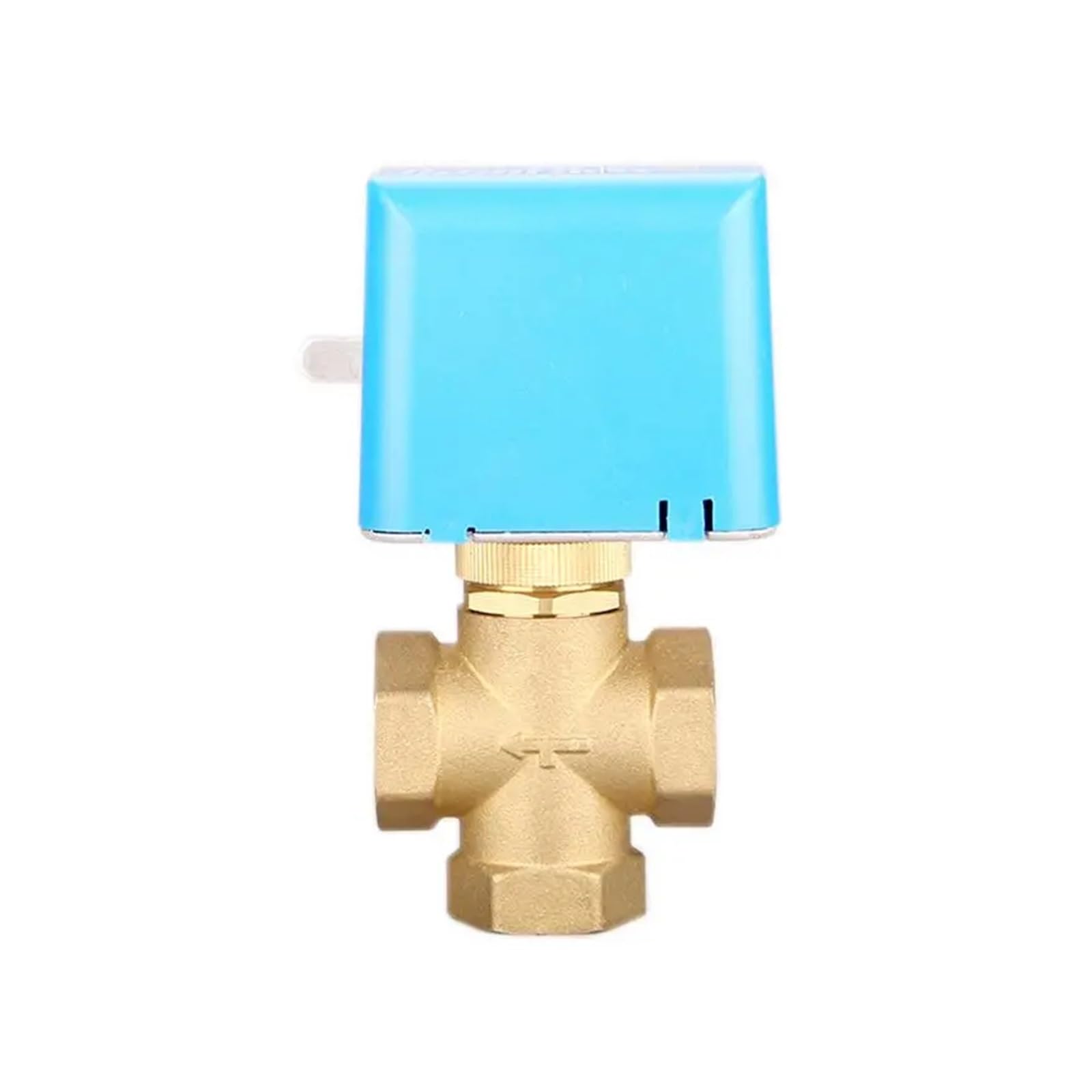 Valve motorisée Vanne d'arrêt à 3 voies 3/4" 1" AC220 V, vannes à globe électriques en laiton à 2 fils(3/4")