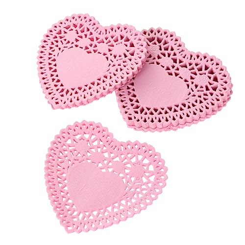 250pcs 4 Paper Doilies Cake Lace Paper Lace Food Doilies Heart Doilies
