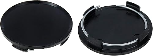 Miniatura 9 de 4 tapas de cubo central de rueda de automóvil de 2.480 in en tono plateado (diámetro de clip a clip de 2.362 in)