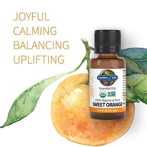 Garden of Life Essential Oil - Sweet Orange 0.5 fl oz (15mL), 100% USDA Organic & Pure, Clean, Undiluted & Non-GMO - for Diffuser, Aromatherapy, Meditation - Joyful, Calming, Balancing, Uplifting - Image 3