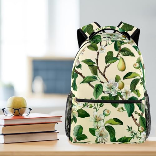 Sac à dos de voyage enfants fleurs blanches multicolore avec poche bouteille - 6