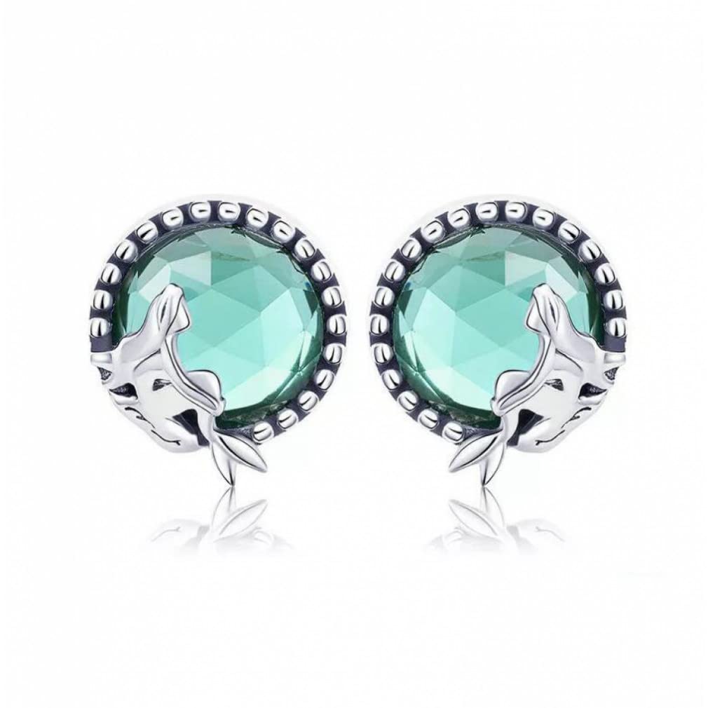 Boucles d'oreilles à tige vert clair légères pour oreilles sensibles