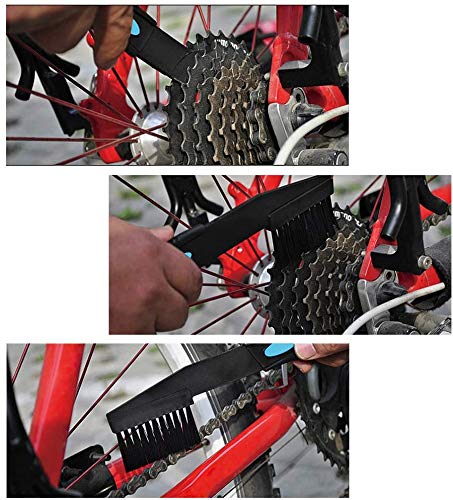 Fahrrad Reiniger Set für Zahnkranz, Ritzel, Zahnrad, Kassette von MTB, Rennrad, Citybike, Stadtrad | Reinigungsbürste, Ritzelkratzer, Scrubber