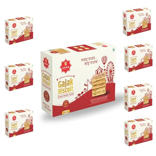 Image of SAHU GAJAK BHANDAR Crispy Gajjak 2800g (Pack of 7 x 400g)
