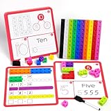 GAMENOTE 100pcs Math Cubes Manipulatives with 11 Activity Cards - Number Counting Blocks Toys Snap Linking Cube for Kids Kindergarten Learning Activities