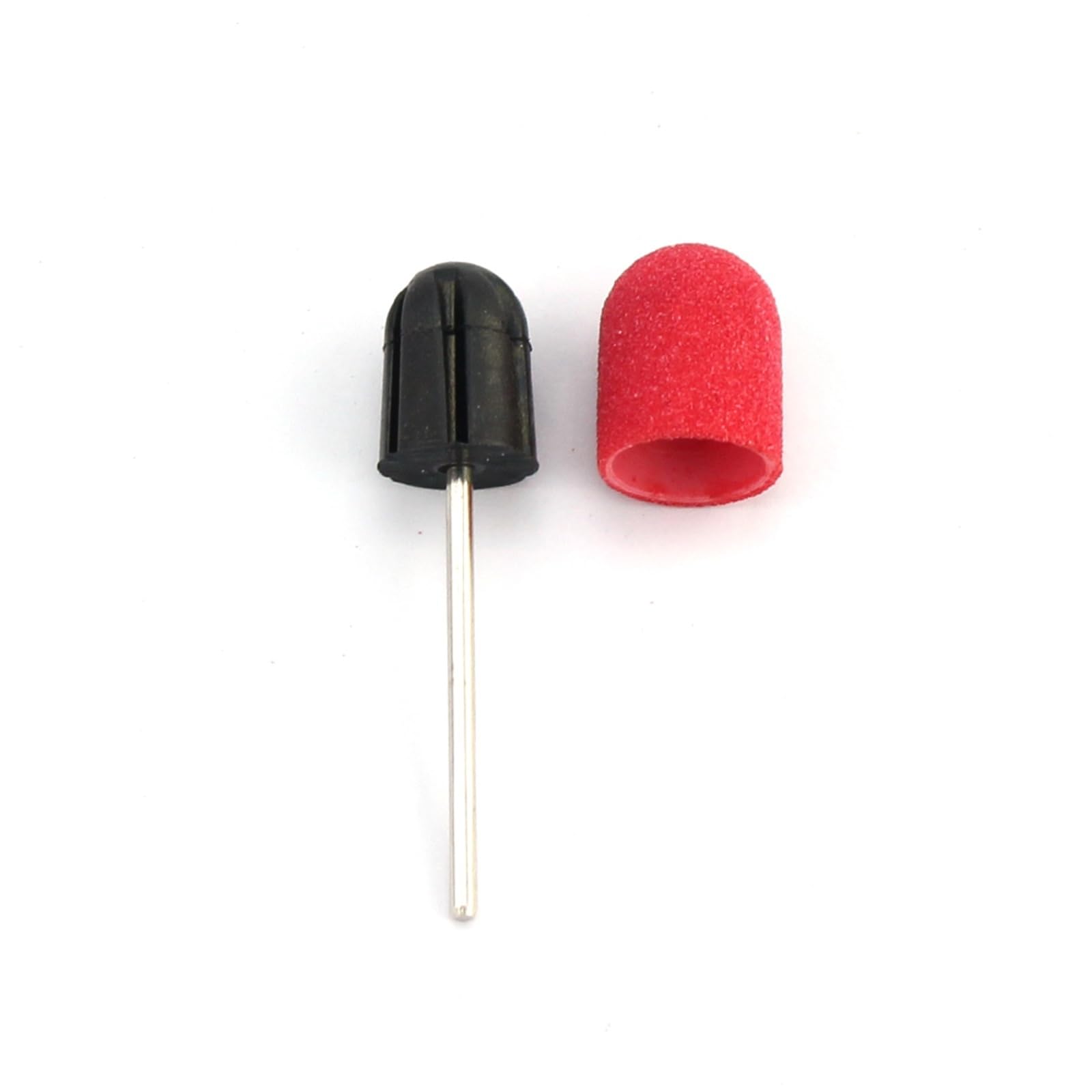 Tambores de Lijado 50 Uds. Accesorios de taladro uñas plástico rojo tapas bloque mandril removedor Gel cuidado los pies cutícula(16x25 120 Grit)