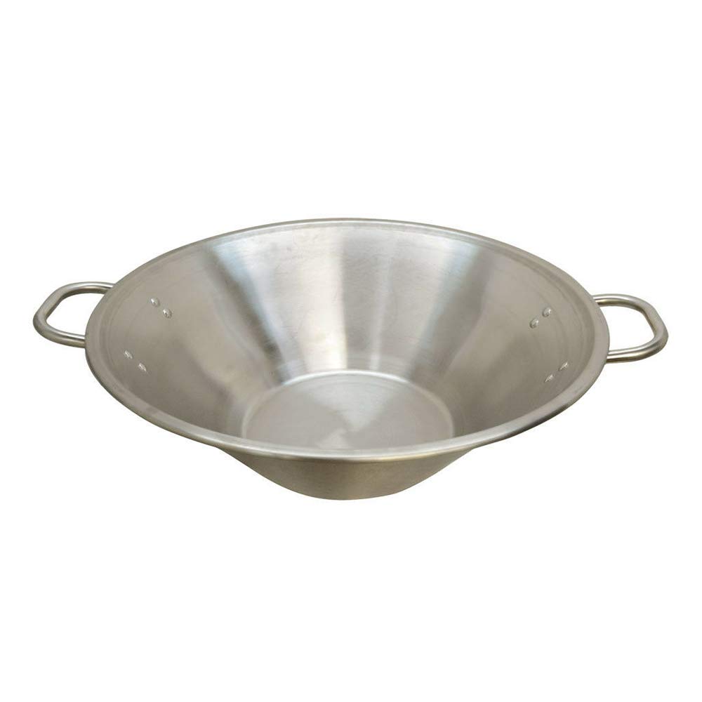 Thaweesuk Shop New 22-1/2 Inch Carnitas Cazo Stainless Steel Caso Pot Pan Wok Gas Stove Heavy 22-1/2