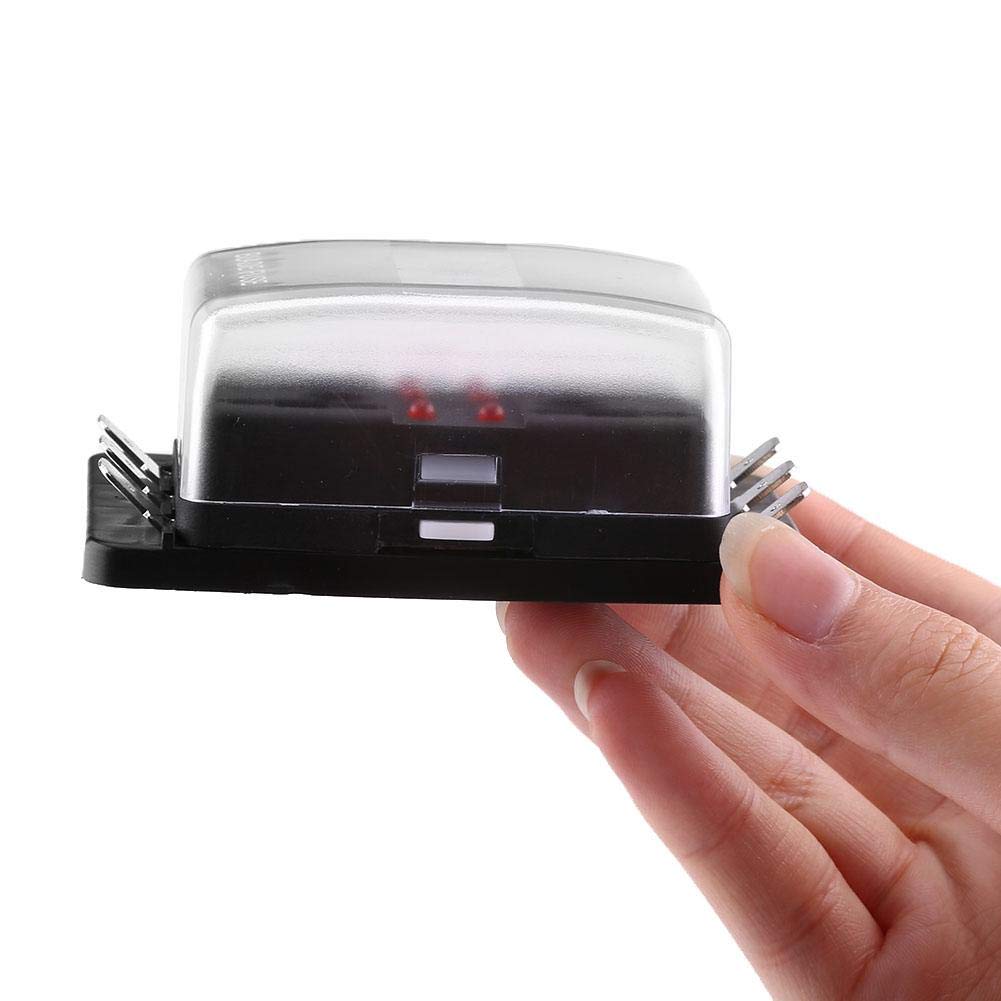 EBTOOLS pour 4-way blade box pour porte fusible 12v Support de bloc de boîte de fusible de lame de circuit de 6 manières avec le kit de voyant d'avertissement de LED pour la