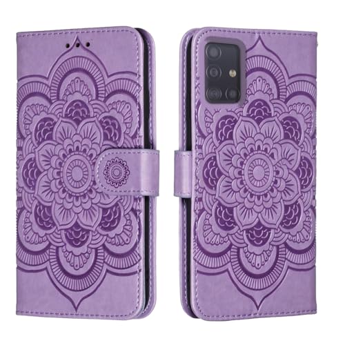 shingtomua for Samsung Galaxy A71 A716U 5G Case Wallet with Card Holder Kickstand Magnetic Soft Leather Flip Fold Case for Samsung A71 5G Cover (Purple)