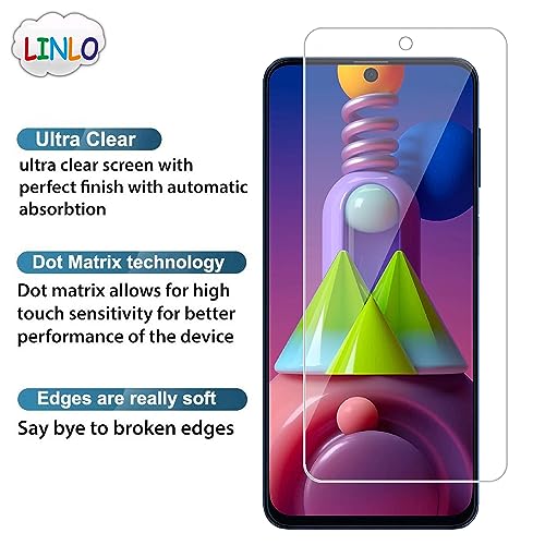Image of Tempered Glass Screen Protector Compatible for Sam sung Galaxy M52 / M51 / M62 / F62 / A71 Tempered Glass with Full Screen Coverage; Except Edges and Easy Installation Kit(Transparent), Pack of 1