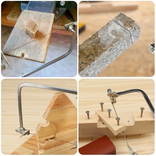 yotutun Laubsäge Dekupiersäge, Metallsäge Bogensäge, Dekupiersäge Juweliersäge, Verstellbare Laubsägen für Holz, 12 Stück Laubsägeblätter, Perfektes Werkzeug für verschiedene Projekte