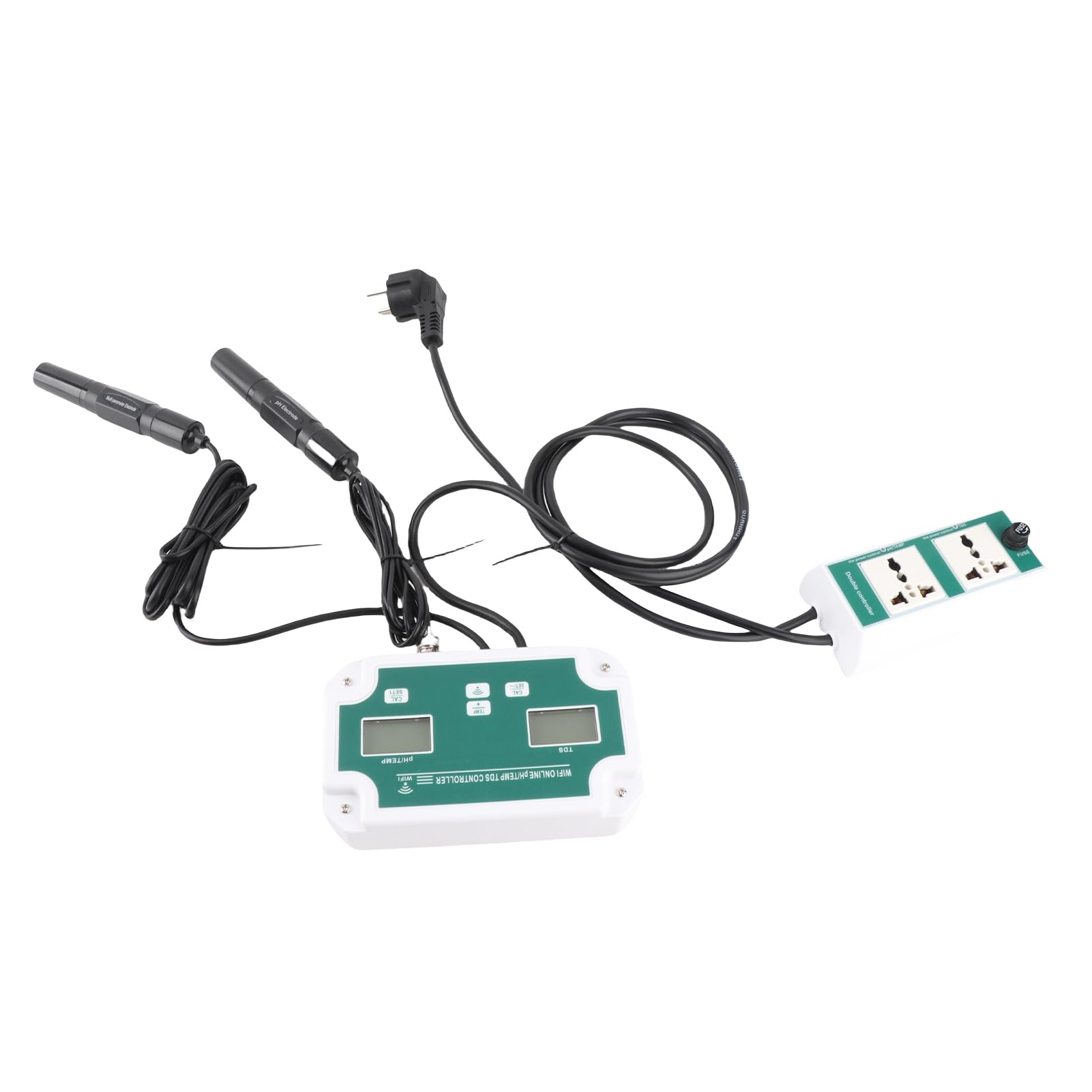 HUIOP Kontroler pH TDS Online WiFi WiFi Profesjonalny czujnik jakości wody pH/TDS/TEMP 3 w 1 Kontroler pH z gniazdem przekaźnikowym elektroda wymienna Sonda typu BNC Tester jakości