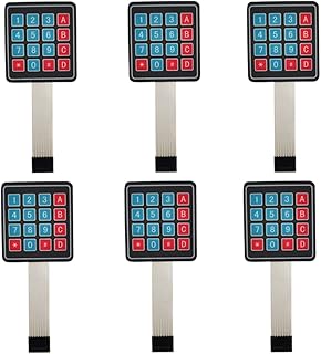 Generic 6Pcs 4x4 Keypad 16 Key Matrix Array Membrane Switch 8pin Keyboard for Arduino Microcontroller
