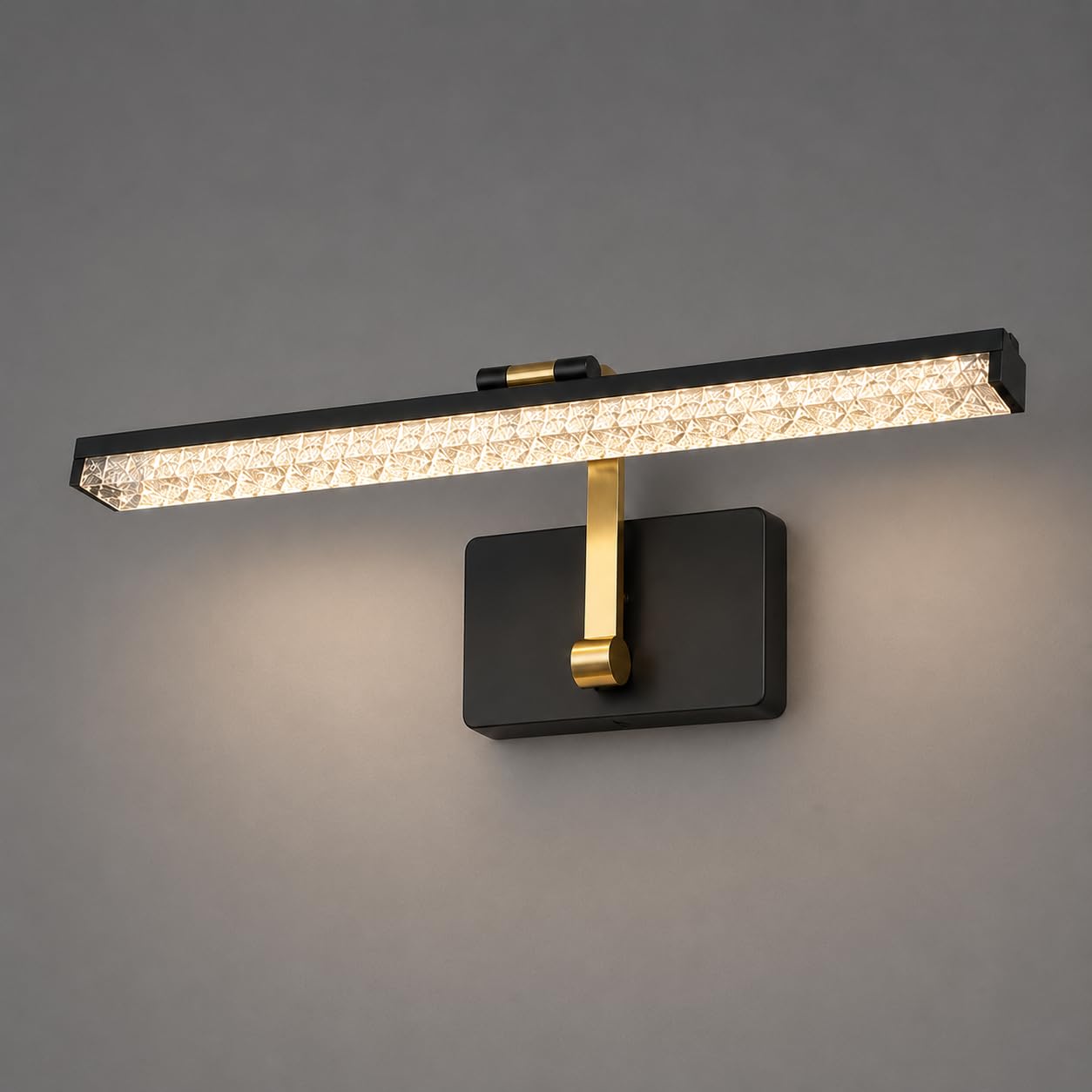 12W LED Picture Light for Painting & Artwork | Premium Crystal Glass Wall Lamp | Modern Black & Gold Warm White Picture Frame Light for Living Room, Bedroom, Gallery & Home Décor-image-11