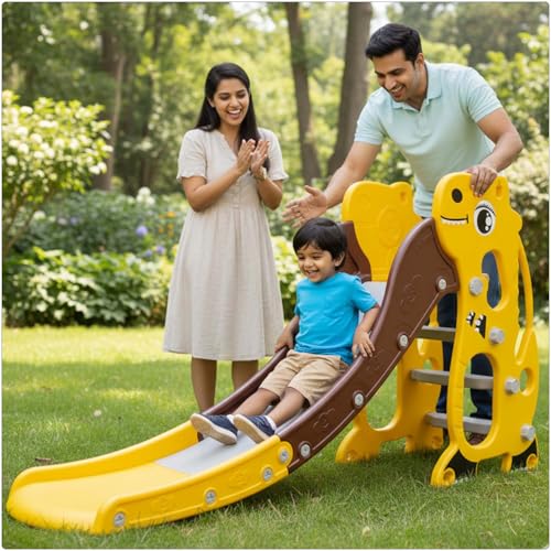 Image of Toyzone T- Rex Dinosaur Slide for Kids | Baby Play Slide | Indoor & Outdoor Kids Slider | Easy Assembly | Safe Rounded Design | BIS Certified | Made in India | Kids Slide for 2-10 Years, Upto 70 kgs