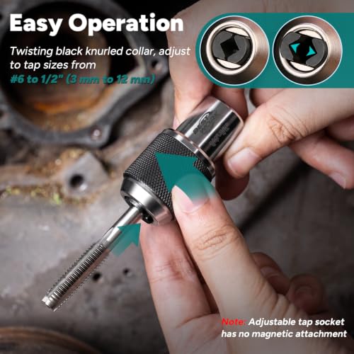 Image of 21pcs Tap Socket Set, 1 /4 inch, 3 /8 inch & 1 /2 inch Square Drive Tap Socket