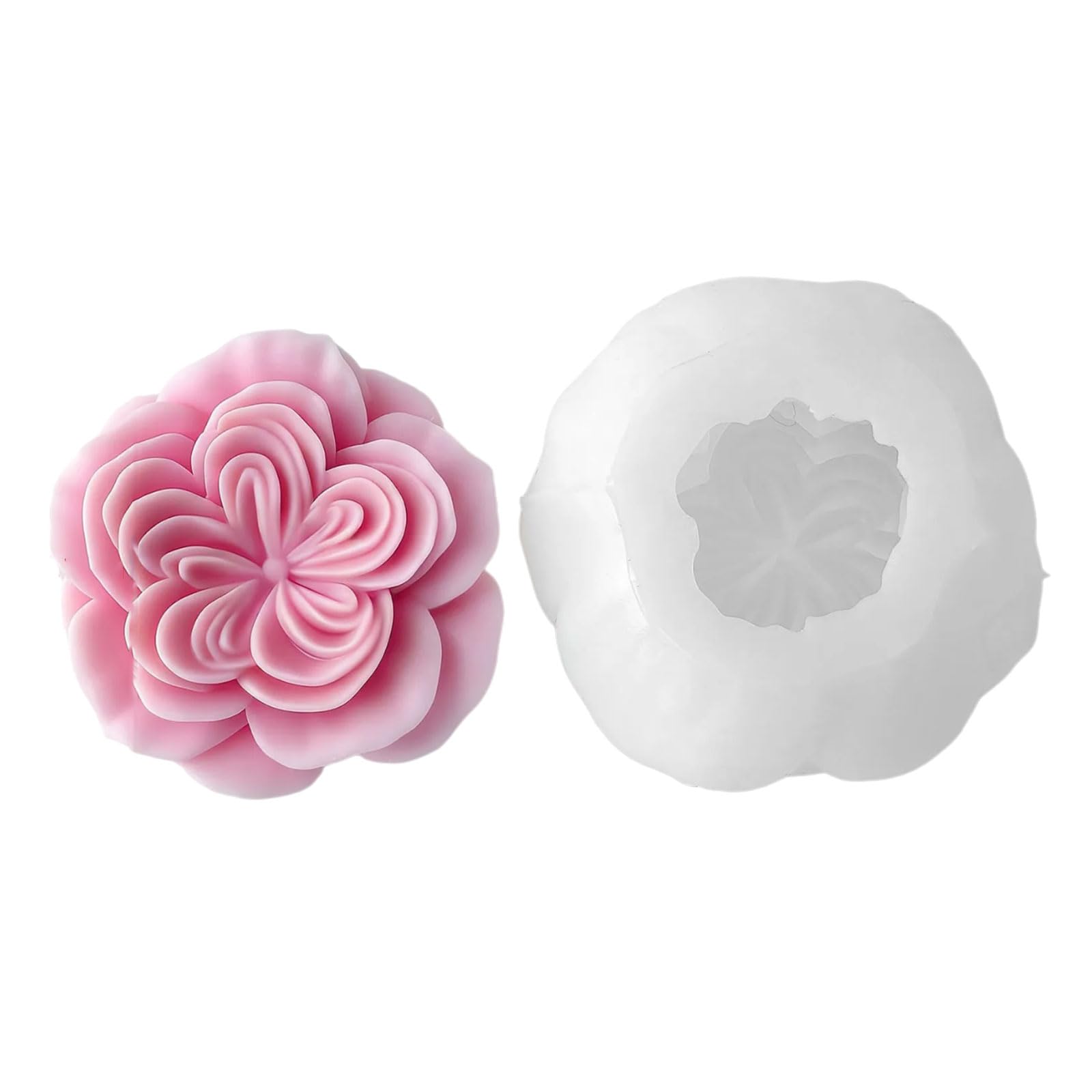HZBB Austin Rose Silicone Molds Easy Demolding Silicone Baking for Soap Chocolate and Resin Casting Food Grade Elastomer Candlewax Cast