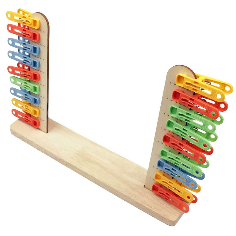Ensemble Planche Pinces Bois Montessori associer Couleurs