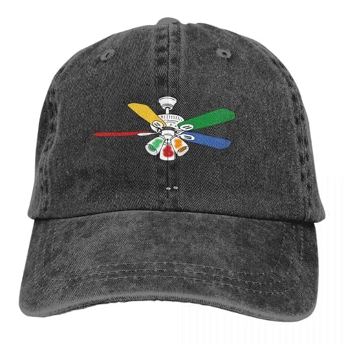 Chapeaux de Papa de Couleur Pure Ventilateur de Plafond Arc-en-Ciel Chapeau pour Femme Visière de Soleil Casquettes de Baseball Casquette à visière