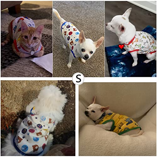 6 Pieces Dog Shirts Cute Printed Dog Clothes Soft Cotton Pet T Shirt Breathable Puppy Sweatshirt Apparel Outfit For Pet Dog (M) #TOP2