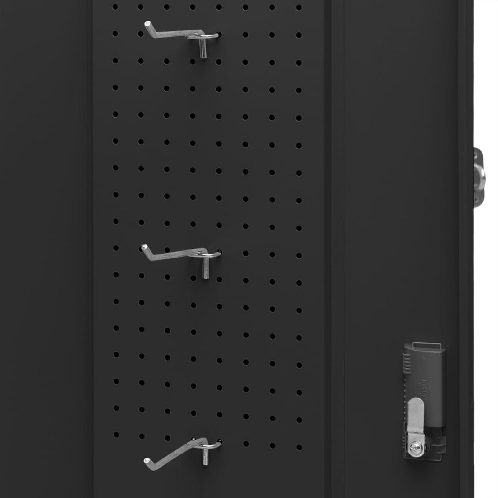Homgoday Armario de sillín de acero con puerta con cerradura, antracita, 53 x 53 x 105 cm, para equitación Model339606