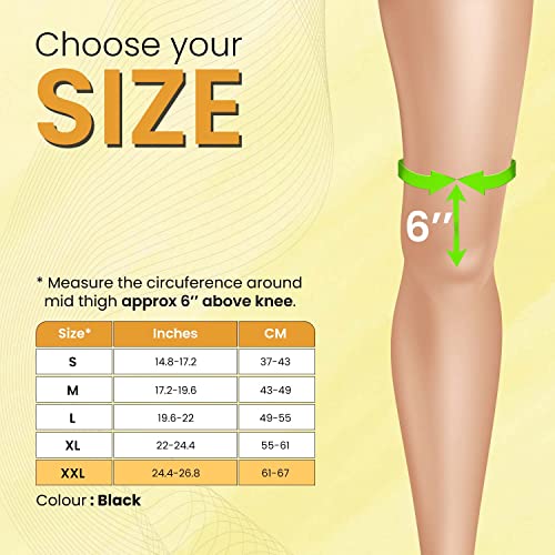 Image of AGARO Hinged Knee Wrap With Open Patella, Rigid Biaxial Hinge Knee Brace for Joint Pain Relief, Workout, Arthritis & Ligament Tear, Neoprene, Knee Cap for Men & Women, XXL, Black
