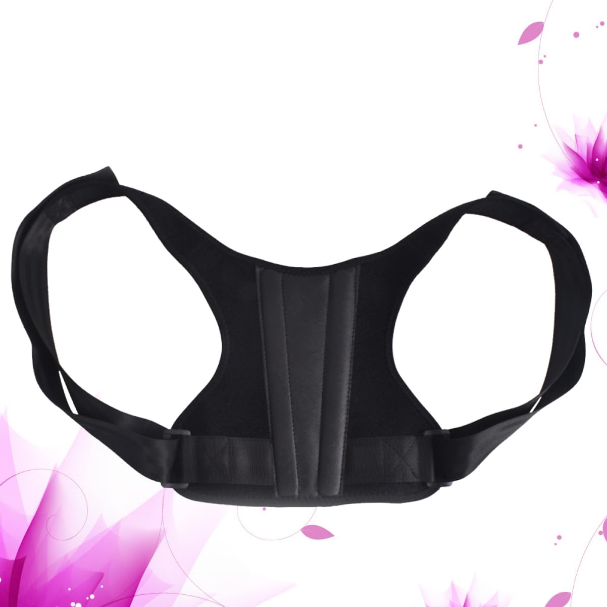 HOMOCONO 1pc Back Fixed Supportor Back Support Belt Hunchback Shoulder Support Belt Upper Back Straightener Suspender Posture Trainer Device Carrying Straps Posture Fixer Humpback Black