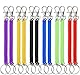 Bkrdty Spirale Schlüsselring 12 stück Spiral Schlüsselanhänger Bunte Plastik Stretchy Schlüsselbund für Schule Arbeit 6 Farben