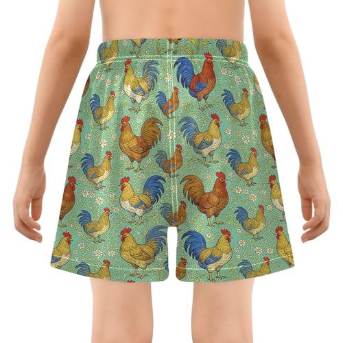 Maillot de bain garçon 4 ans Yuiboo à motif coq pour les vacances