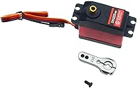 Vista 5 de Servo de alto par de engranaje de metal estándar digital 25KG/0.13S 6.8V para autos RC 1/8 1/10 (ángulo de control 180)