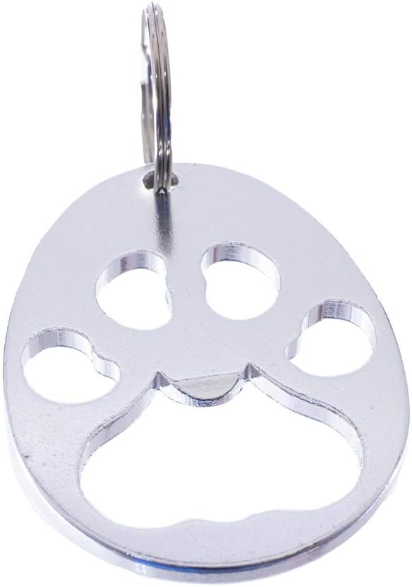 West Coast Paracord Paw Print Metal Keychain and Bottle Opener with Split Ring (Purple, 10 Pack)