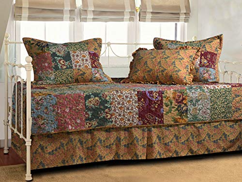 Greenland Home Antique Chic Daybed Quilt Set, 3'3 Inches X 6'3 Inches, Multicolor #TOP1