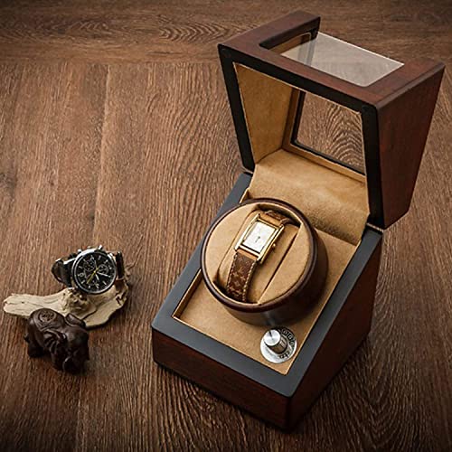 Agitador de relojes automáticos para evitar desajustes con caja de madera y felpa 5