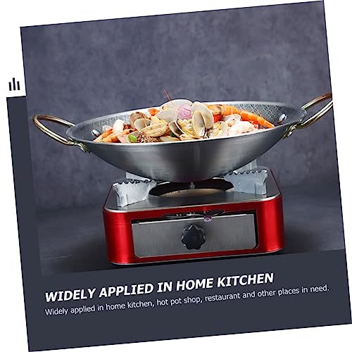 Juego de 3 piezas de Wok de acero inoxidable miniatura 4