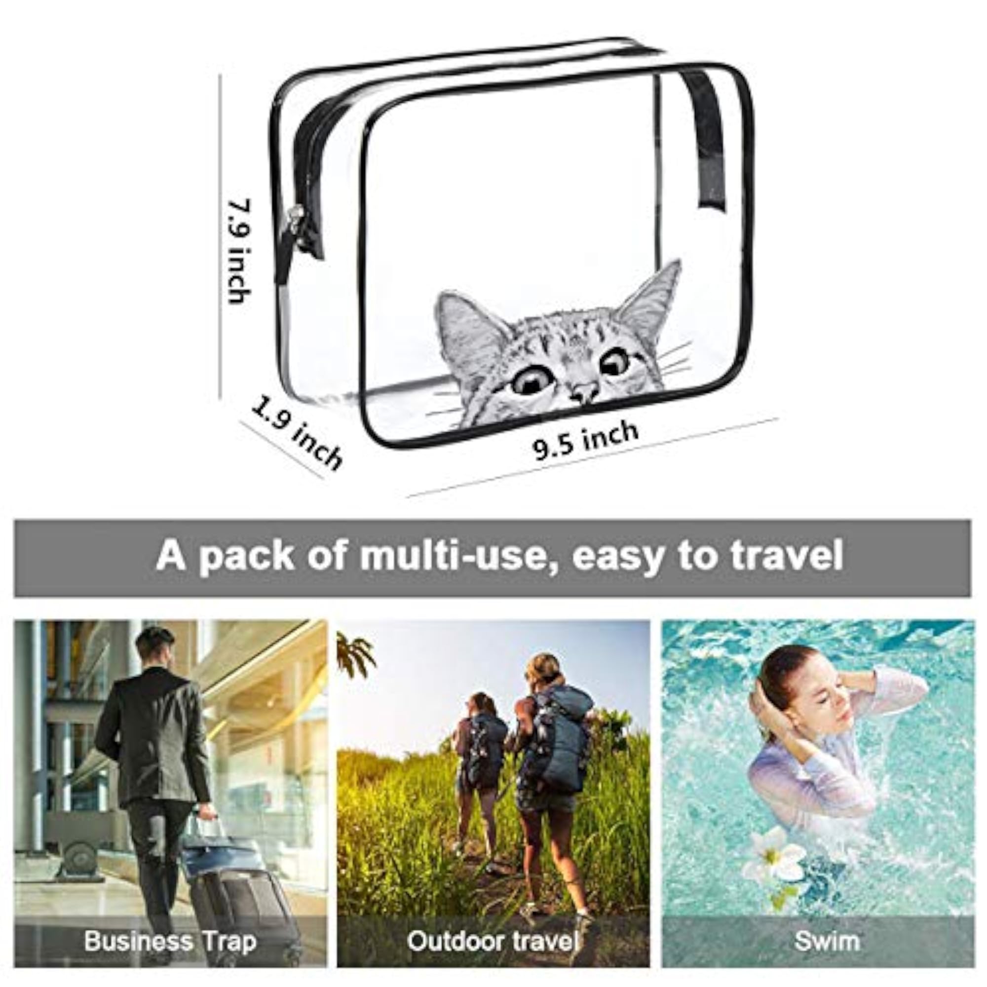 Waterproof Plastic Travel Bag for Toiletries