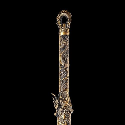 Miniatura 7 de Hoja de acero al carbono recta hecha a mano con patrón fresco chino Tang Dao Dragon Sword