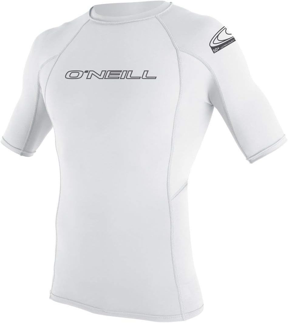 O'Neill Mens Basic Skins S/S Crew White 2XL (6'0"-6'2", 210-230 lbs)