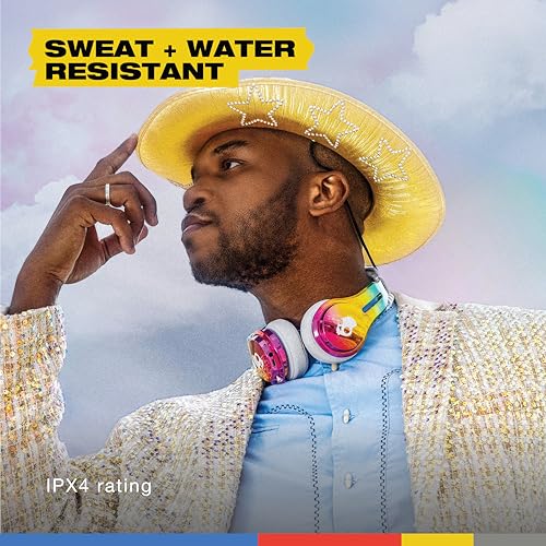 Image of Skullcandy Icon ANC Wireless On-Ear Bluetooth Headphones, Active Noise Cancelling, Up to 60 Hours Battery, Sweat Water Resistant, Foldable and Durable, Microphone - All Love