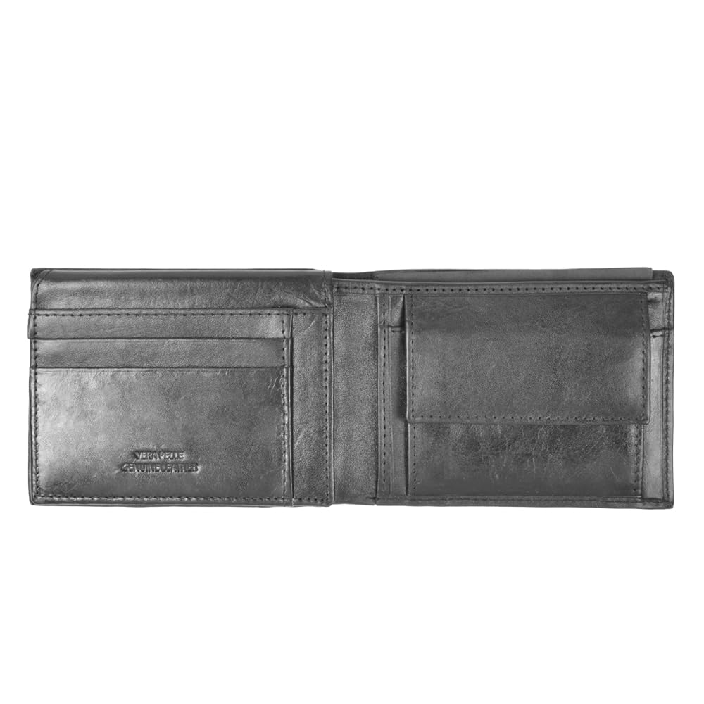 Cartera de Piel con Logotipo Estampado en Caliente, Producto Oficial SS LAZIO 173188, Negro, Cartera de Cuero