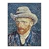 Artery8 Vincent van Gogh Self Portrait with Grey Felt Hat Framed Wall Art Print Home Décor A4 #2
