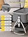 bonbay Baby Bassinet, Bedside Bassinet for Baby, 4 in 1 Portable Bassinet Bedside Sleeper with Wheels Mosquito Net & Storage Basket, 6 Height Adjustable Rocking Bassinet for Newborn Baby