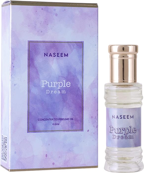 NASEEM Purple Dream Attar Roll On Perfume Oil 6ml | Fruity Floral Amber Attar with Apple, Blackcurrant & Magnolia | Alcohol-Free-image-38