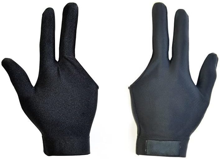 Gloves, left and right, billiards gloves, left and Pool Cue Full Fingered Glove Gloves Elasticity Material Left Hand Wear For Men Woman General 3-finger billiard queue billiard gloves replacemen ( Col