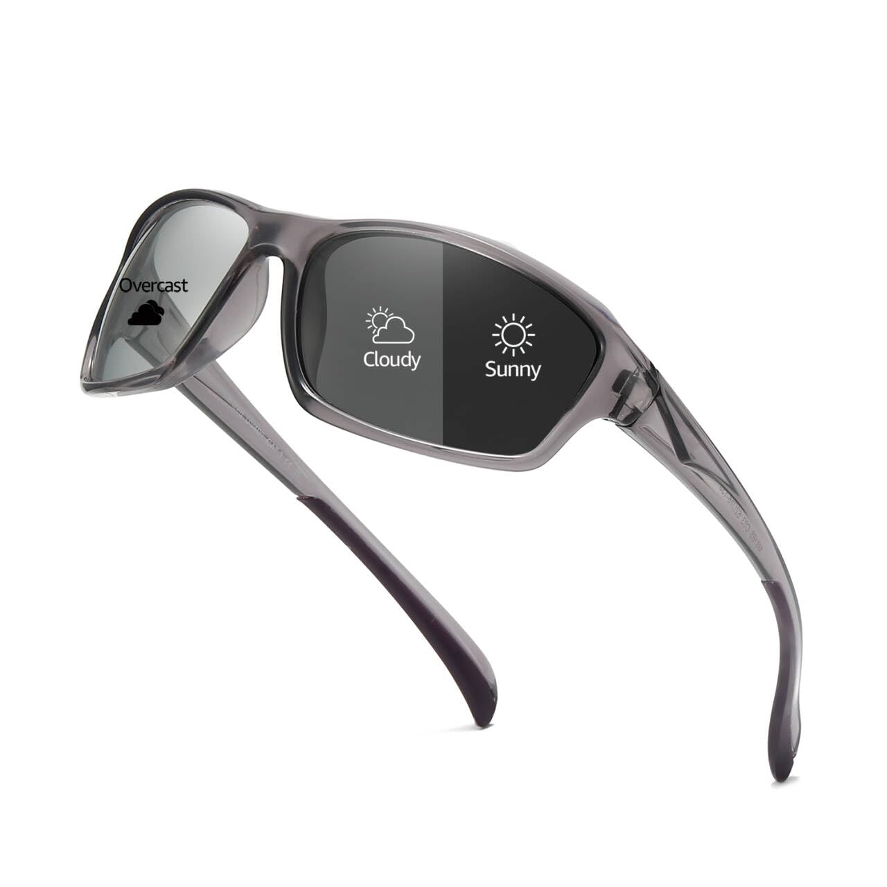 Myiaur Fahrradbrille Damen Selbsttönend,UV400-Schutz Polarisierter Photochrome Sonnenbrille, Ideal Zum Autofahren, für Outdoor-Sportarten Und Den Täglichen Gebrauch