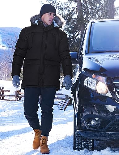 Men's Long Winter Hooded Jacket Warm Windproof Puffy Coat Padded Thicken Parka Jackets2