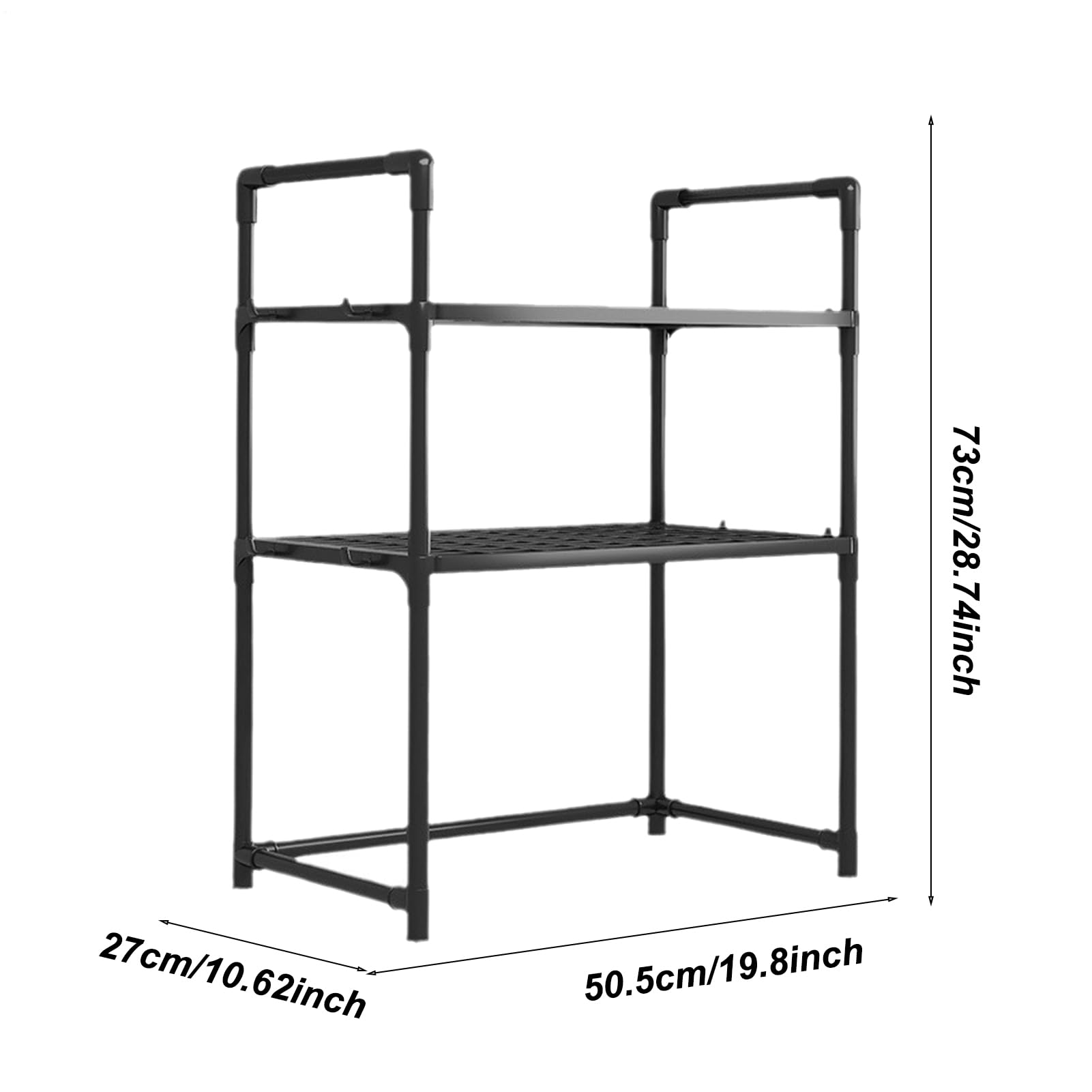 Étagère à rôtir – Support de Rangement réglable avec Crochets | Support pour Machine à Pain à Deux Niveaux pour Une Utilisation Quotidienne dans la Cuisine, Le Garage, la Salle de Bain, Le
